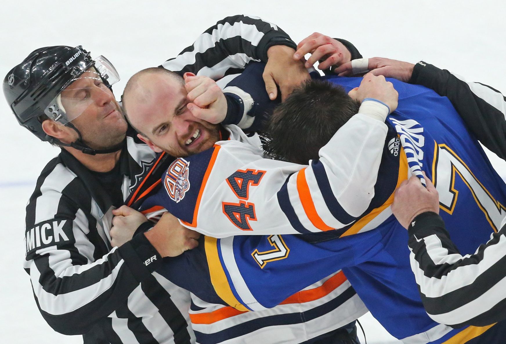 The Blues take on the Oilers at the Enterprise Center